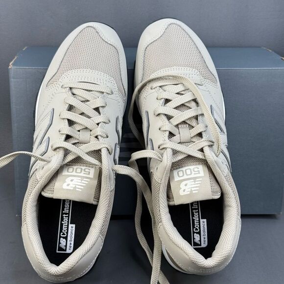 New Balance 500 sneakers beige athletic sneaker trainer shoes men’s size 8